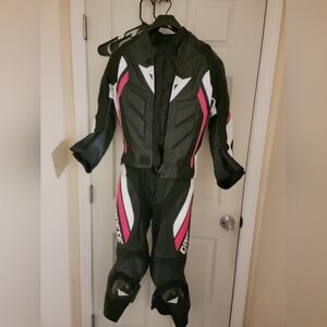 Black and Pink Motorcycle Racing Suit